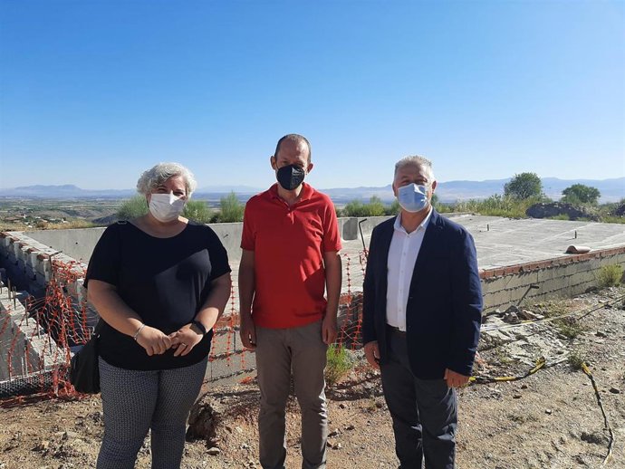 Visita de obras de la Diputación en Lanteira