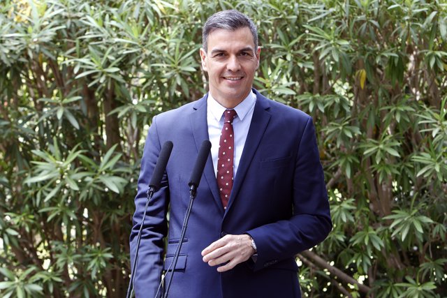El presidente del Gobierno, Pedro Sánchez, en Marivent.