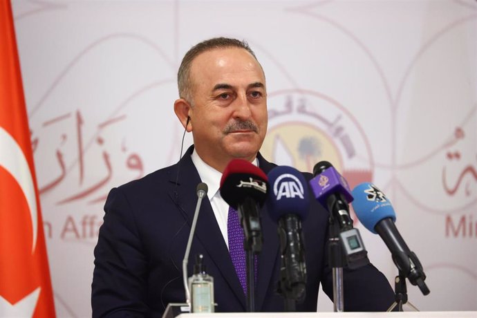 Archivo - El ministro de Exteriores de Turquía, Mevlut Cavusoglu