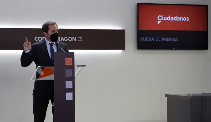 El portavoz de Educación de Ciudadanos en las Cortes de Aragón, Carlos Trullén.