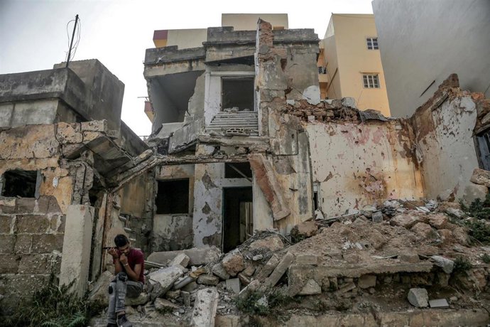 Imagen de archivo de los efectos de la explosión en el puerto de Beirut.