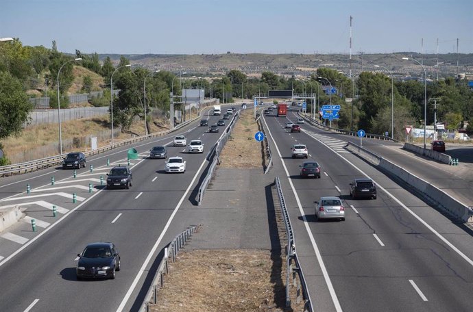 La autovía A-3, a su paso por Arganda del Rey, el día que arranca la operación salida de agosto 2021, a 30 de julio de 2021, en Madrid, (España). La operación salida 2021, que se inicia este viernes 30 de julio desde las 15 horas, se prolongará hasta la