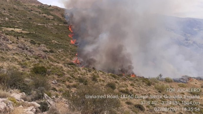 Incendio en el Monte La Solana, en imagen de archivo