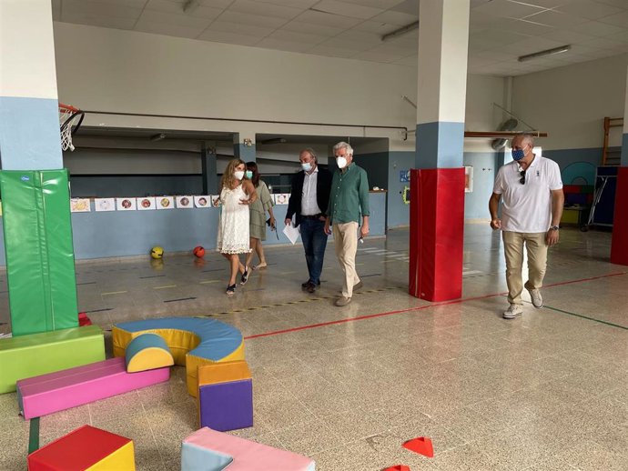 Gimnasio del CEIP El Terreno de Palma en el que se ha habilitado una rampa de acceso