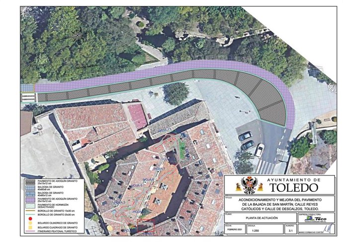 Las mejoras en las calles de Reyes Católicos y Bajada de San Martín de Toledo podrían empezar antes de terminar el año.