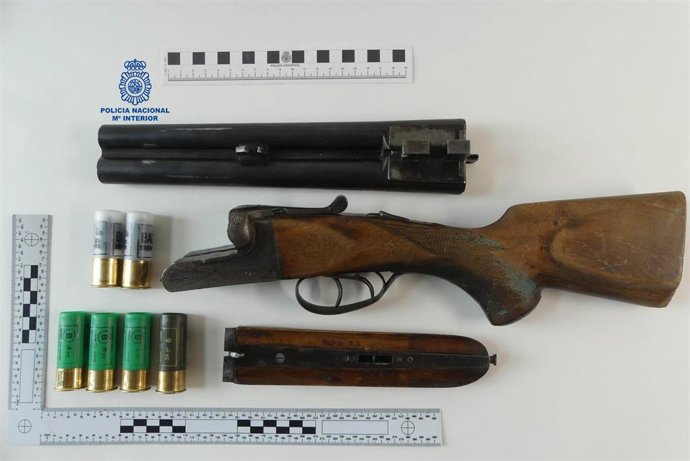 Armas intervenidas por la Policía.