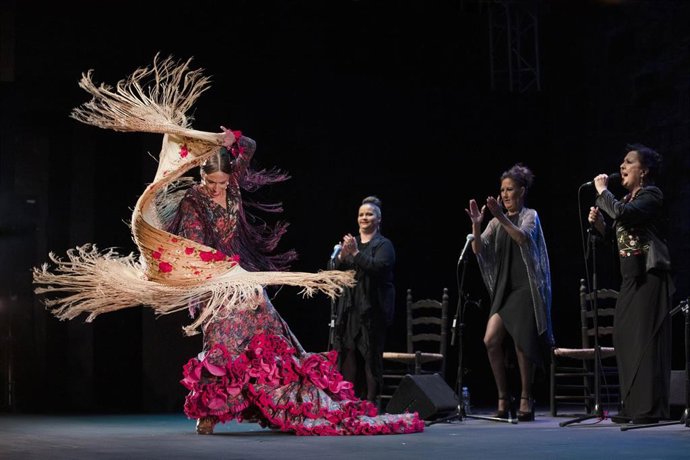 Foto tomada en el espectáculo ofrecido por Carmen Linares, que fue reconocida como 'Fotografía del día y destacada' por la Agencia Europea de Fotógrafos de Prensa