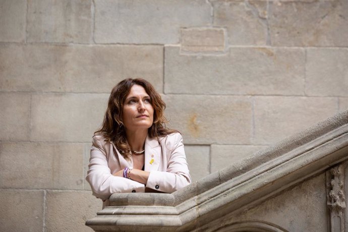 La consellera de Presidncia de la Generalitat, Laura Vilagr, en una entrevista d'Europa Press.