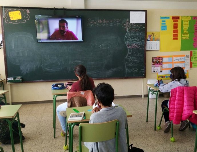 Una de las aulas del CEIP San Gil.