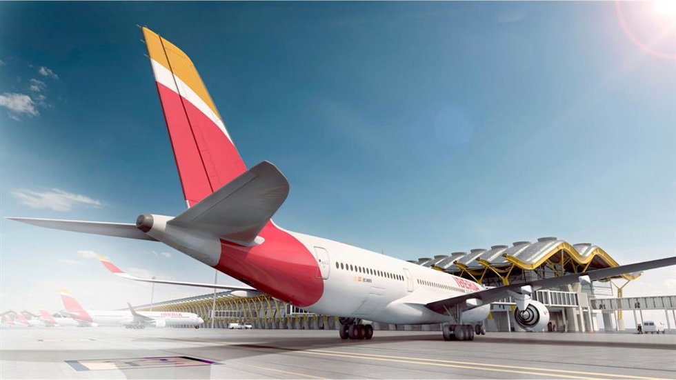 Archivo - Avió de Iberia.
