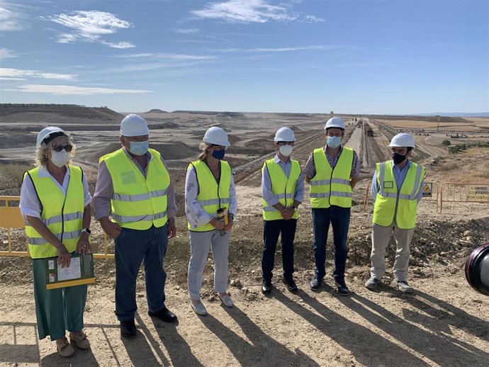 Visita a las obras del embalse de Almúdevar