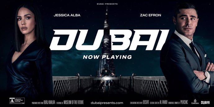 Jessica Alba y Zack Efron en la nueva campaña publicitaria de Dubái