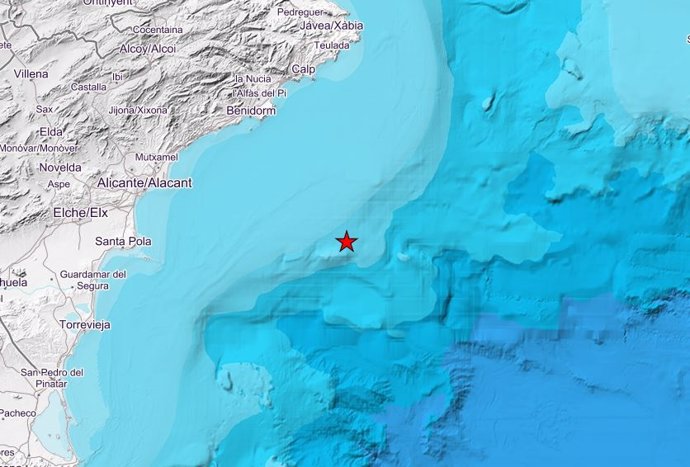 Terremoto frente a la costa de Santa Pola