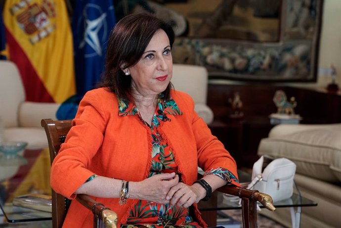 La ministra de Defensa, Margarita Robles, durant una entrevista amb Europa Press, a 4 d'agost de 2021, en el Ministeri de Defensa, Madrid, (Espanya).