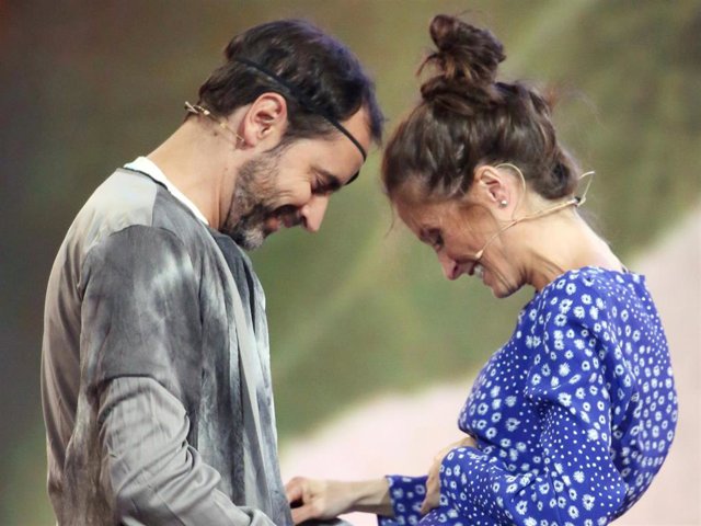 Archivo - Verdeliss y Aritz en el plató de Gran Hermano