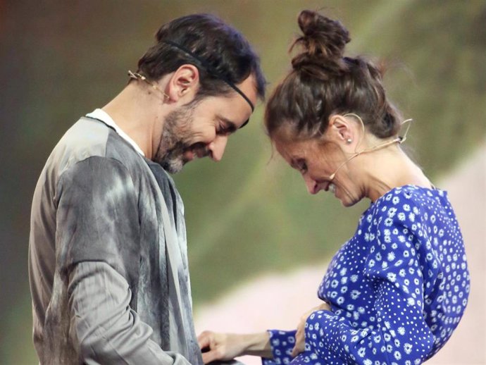 Archivo - Verdeliss y Aritz en el plató de Gran Hermano