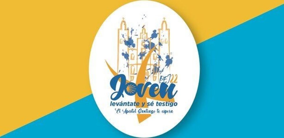 Cartel de la Peregrinación Europea de Jóvenes a Santiago 2022