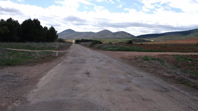 Una muestra del mal estado de la carretera A-1301 que une las comarcas de Campo de Borja y Aranda.