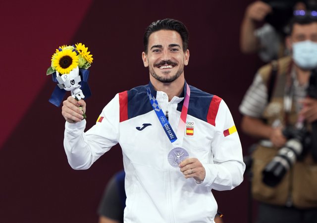 Damián Quintero en el podio olímpico