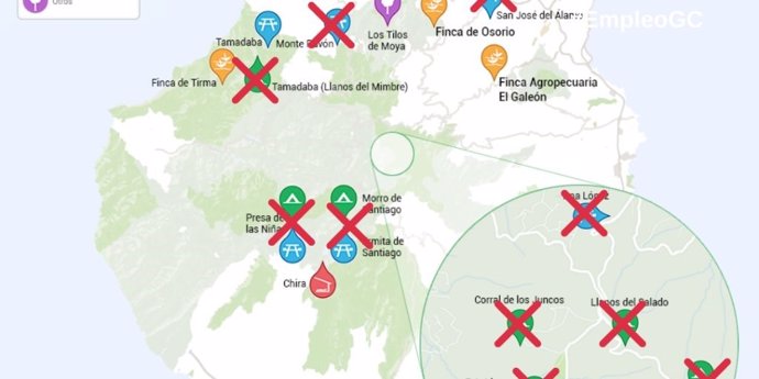Zonas de acampada cerradas en Gran Canaria