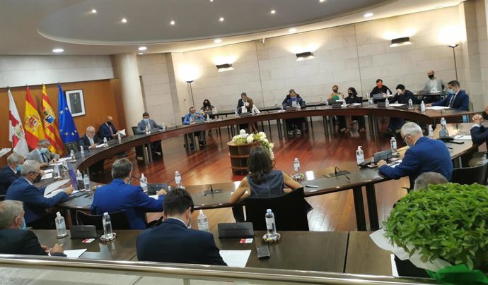 Reunión del pleno de la Duputación Provincial de Huesca.