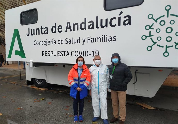 Camión de cribados de la Junta