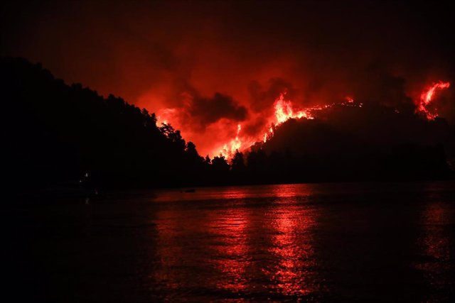 Incendios forestales en Grecia 