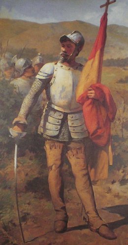 Archivo - Pintura venezolana que representa a Diego de Losada.