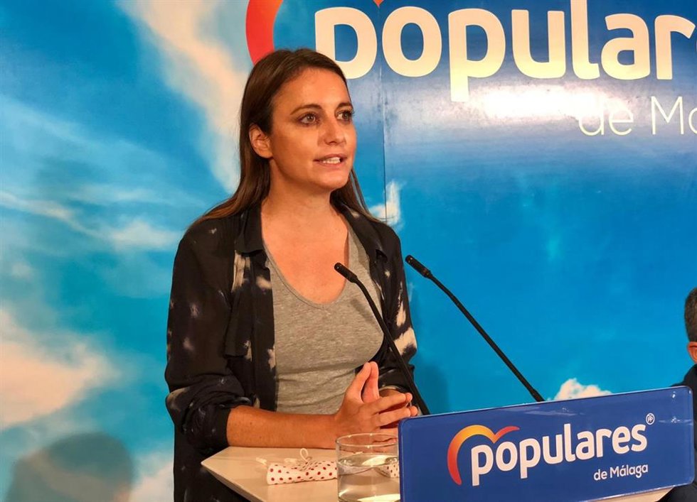 La concejala de Cultura del PP de Madrid, Andrea Levy, participa en un acto del partido en Torremolinos (Málaga)