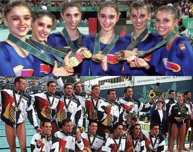 El equipo español de gimnasia rítmica y el de waterpolo masculino de Atlanta '96, últimos oros colectivos para España en JJOO