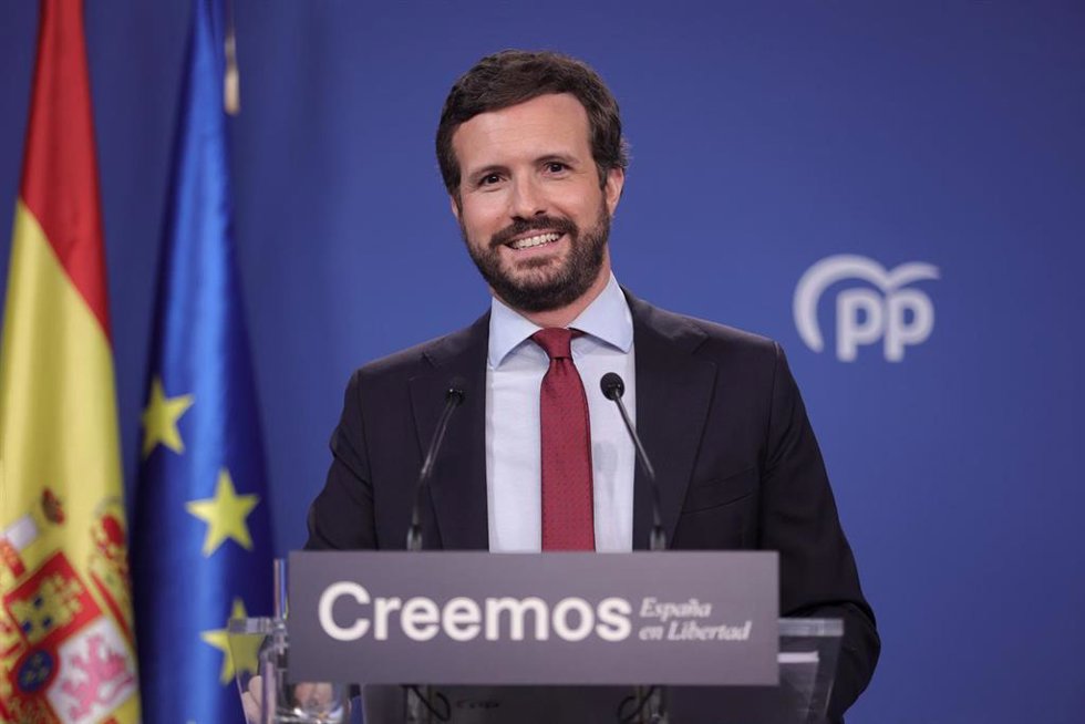 El presidente del PP, Pablo Casado.