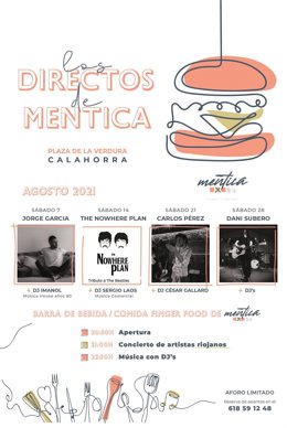 Cartel 'Los directos de Mentica'