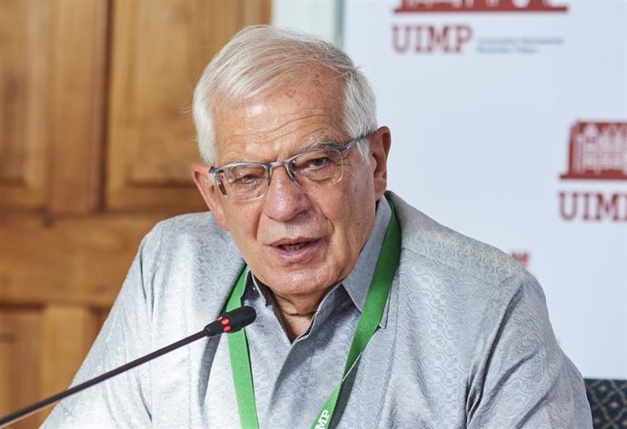El Alto Representante de la Unión para Asuntos Exteriores y Política de Seguridad, Josep Borrell, interviene en un curso sobre geopolítica europea organizado en la Universidad Internacional Menéndez Pelayo,