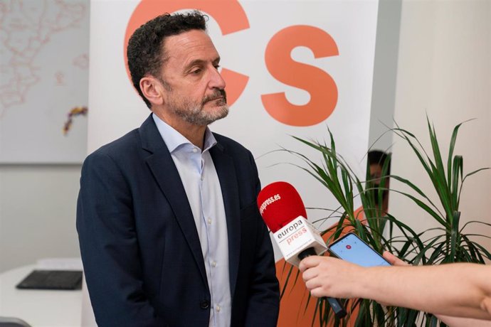 El vicesecretario general y portavoz nacional de Ciudadanos, Edmundo Bal, durante una entrevista para Europa Press en la sede de la agencia, a 5 de agosto de 2021, en Madrid (España).
