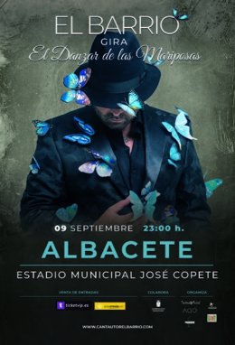Cartel del concierto de El Barrio en el estadio municipal 'José Copete' de Albacete