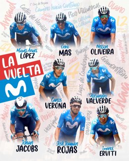 Corredores del Movistar Team para La Vuelta