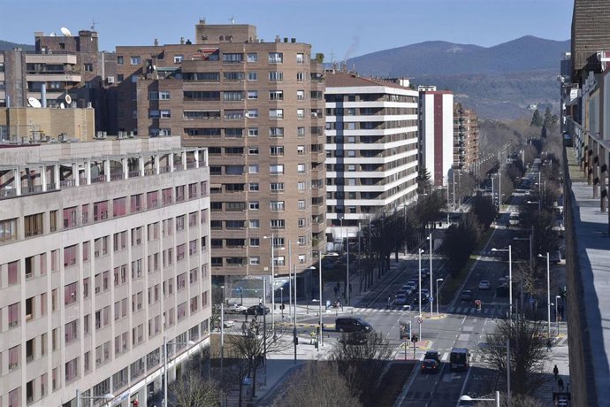 Archivo - Avenida de Pío XII de Pamplona