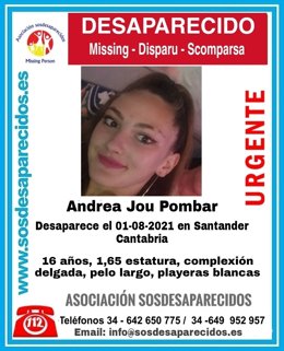 Joven desaparecida en Santander.
