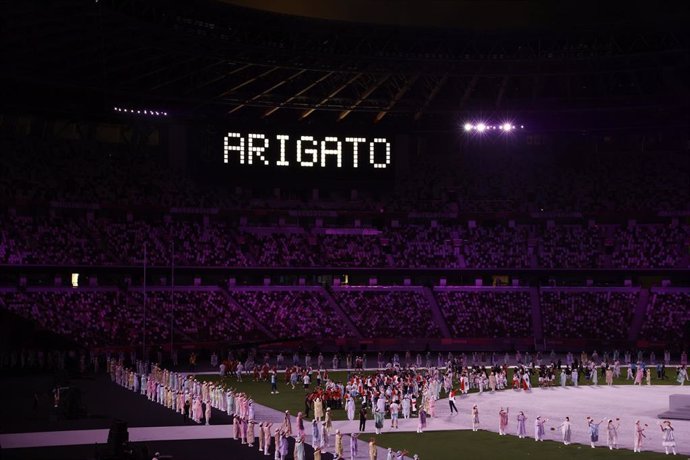 Estadio Olímpico de Tokio en la Ceremonia de Clausura de los Juegos