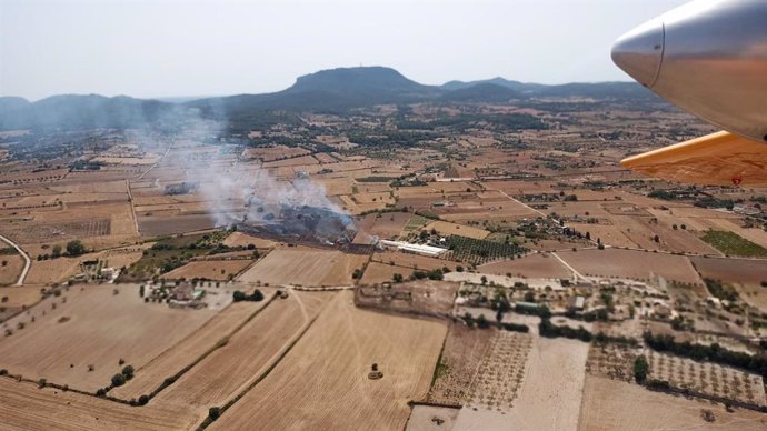Medios antiincendios actúan sobre un fuego agrícola declarado en Monturi.