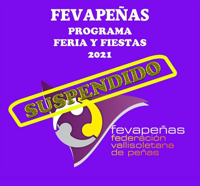 Cartel con la suspensión del programa de Fevapeñas.