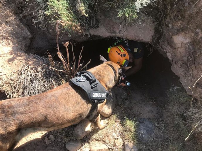 Búsqueda de la persona desaparecida en Entrena el pasado jueves