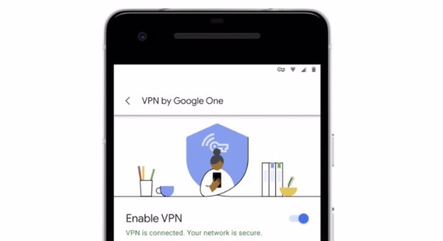 Servicio de VPN dentro de Google One