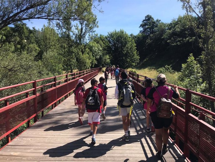 Niños participando en una actividad de verano.