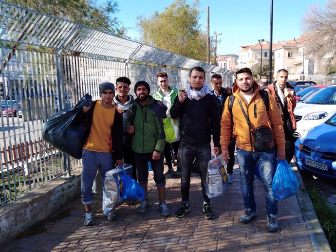 Archivo - Migrantes afganos en Grecia