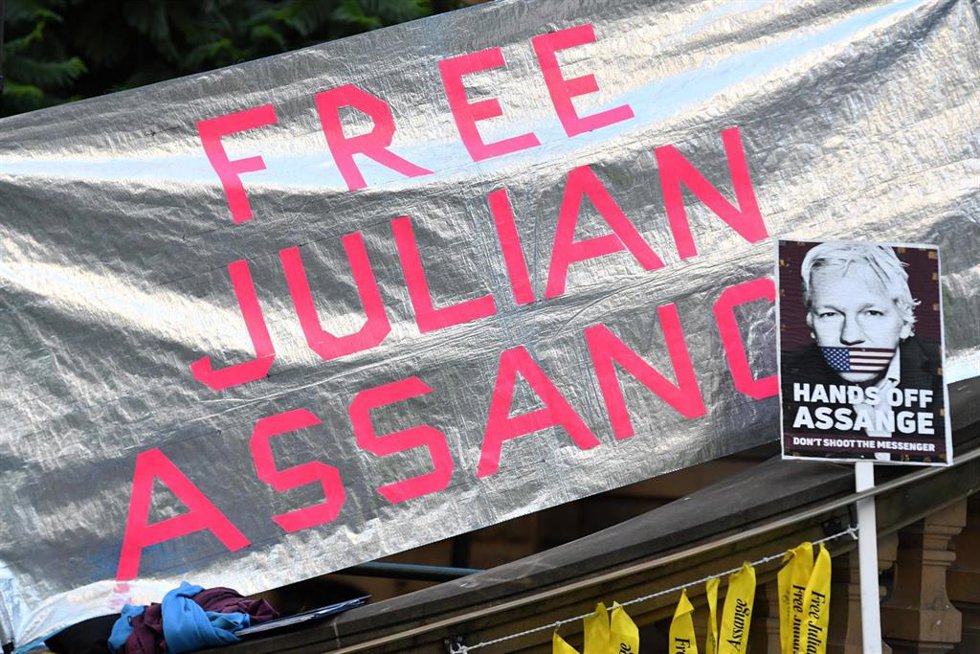 Archivo - Protesta en Sidney en favor de Julian Assange
