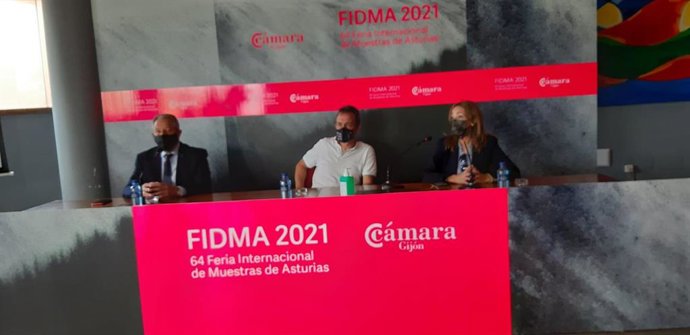 Rueda de prensa de IU en la 64 Feria Internacional de Muestras de Asturias, en Gijón