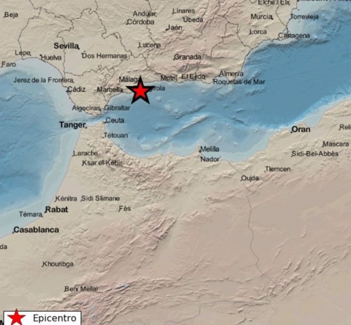 Mapa de terremoto en Torremolinos