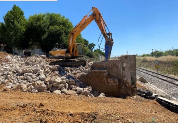 Trabajos en la alta velocidad en Extremadura