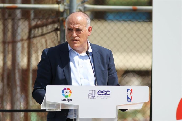 Archivo - Javier Tebas, presidente de LaLiga, durante un acto institucional